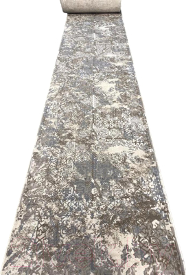 Ковровая дорожка Radjab Carpet Панама 8278A / 9612RK (1.2x25, Dark Beige/White)