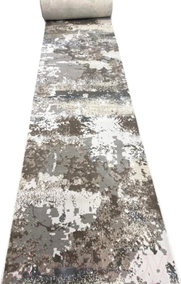 Ковровая дорожка Radjab Carpet Панама 8984A / 9630RK (0.8x25, Dark Beige/White)