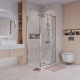 Миниатюра изображения товара Душевой уголок Niagara 100x90x195 / NG-66-10A-A90-34 (хром/прозрачное стекло)