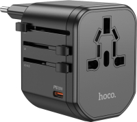 Переходник сетевой Hoco AC15 (черный) - 