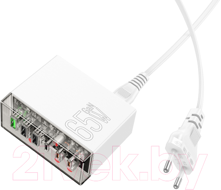 Адаптер питания сетевой Hoco N36 6 портов 3 USB+3 Type-C PD65W