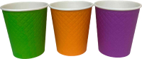 Набор бумажных стаканов Gecko Двухслойный Вафля 250мл (3x25шт, Color) - 