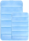 Набор ковриков для ванной и туалета Вилина Велюр / 7193 (50x80, 40x60, голубой) - 