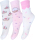 Носки детские Брестские Kids 3081/3 рис.1064 (р.15-16, молочный/розовый, 3 пары) - 
