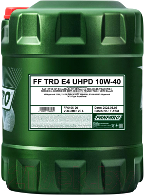 Моторное масло Fanfaro TRD E4 UHPD 10W-40 API CI-4/SL / FF6106-20 (20л)