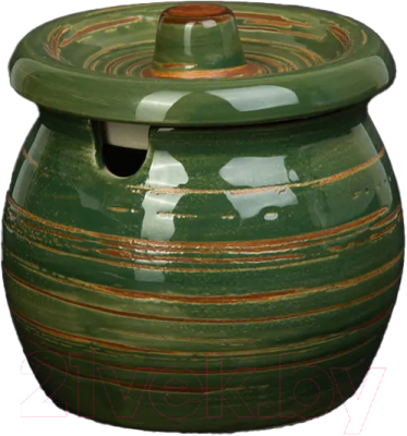 Сахарница Luxstahl China Town HM05266-big / фк8514 (слоновая кость/зеленый)