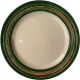 Тарелка столовая обеденная Luxstahl China Town HM05165-11 / фк8503 (слоновая кость/зеленый) - 