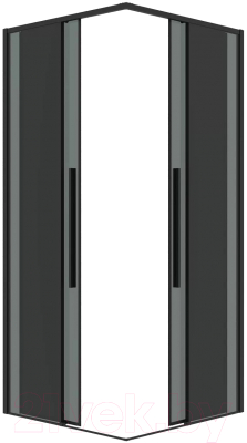 Душевой уголок Grossman Galaxy 80x80x195 / 300.K33.01.8080.21.10 (черный матовый/тонированное стекло)