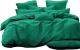 Комплект постельного белья PANDORA №1x1 17-5734 Изумруд Семейный (микрофибра-страйп) - 