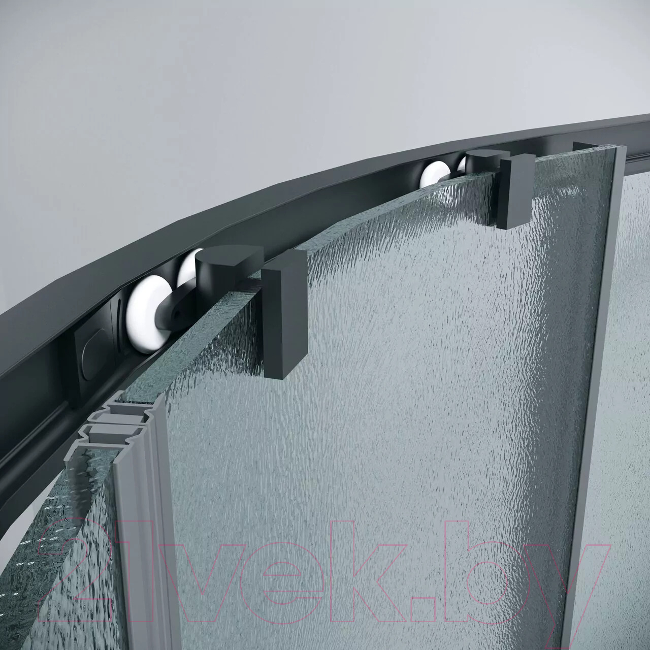 Душевой уголок Grossman Cosmo 80x80x195 / 301.K33.02.8080.21.02 (черный матовый/шиншилла стекло) — фото 4