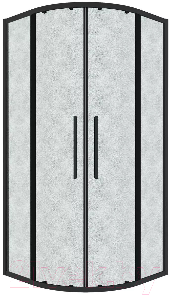 Душевой уголок Grossman Cosmo 80x80x195 / 301.K33.02.8080.21.02 (черный матовый/шиншилла стекло)
