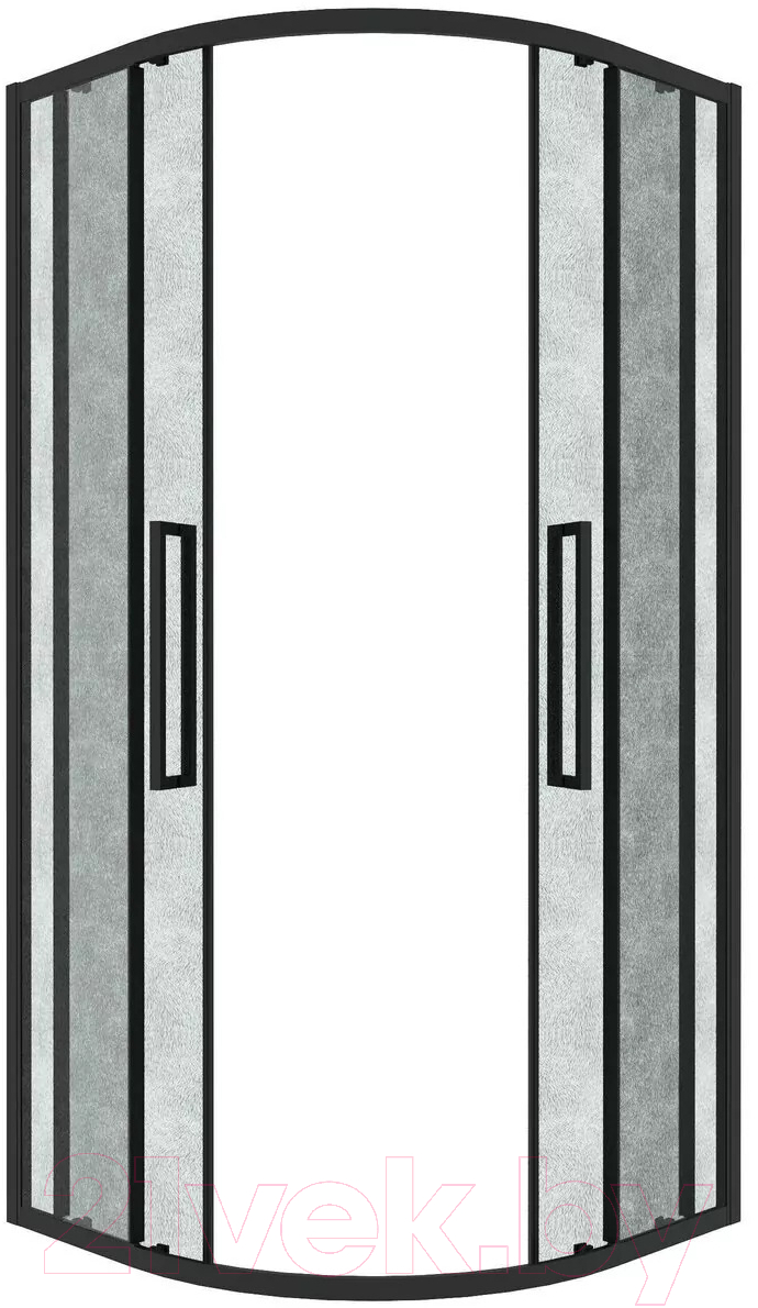Душевой уголок Grossman Cosmo 80x80x195 / 301.K33.02.8080.21.02 (черный матовый/шиншилла стекло) — фото 2