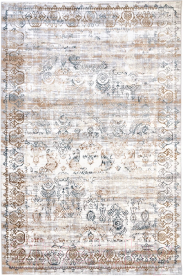 Ковровая дорожка Radjab Carpet Белла D008A / 11085RK (3x25, Cream Shirink/Blue Fdy)