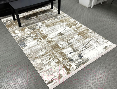 Коврик Radjab Carpet Валенсия Прямоугольник S043A / 10546RK (0.8x1.5, Cream/Vizon)