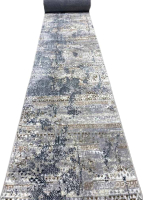 Ковровая дорожка Radjab Carpet Белла D057A / 7692RK (2x24, Cream Shirink/Blue Fdy) - 