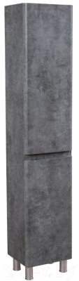 Шкаф-пенал для ванной Аква Родос Акцент R / AP0002684 (серый мрамор, напольный)