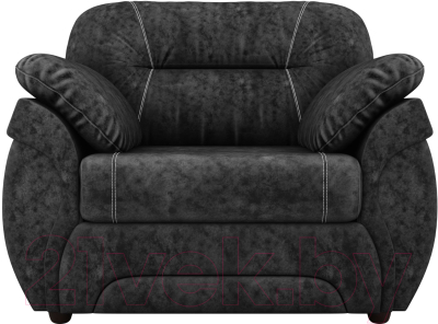 Кресло мягкое Лига Диванов Бруклин 149 / 60766 (велюр, черный)