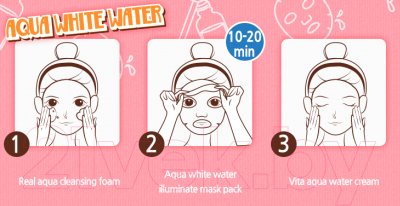 Маска для лица тканевая Elizavecca Aqua White Water Illuminate Mask Pack (25г)