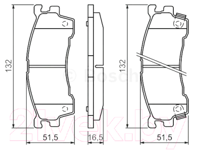 Тормозные колодки Bosch 0986460975