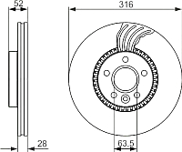 Тормозной диск Bosch 0986479620