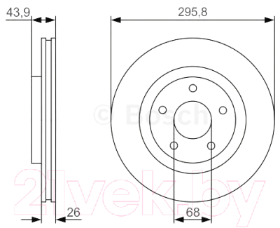 

Тормозной диск Bosch, 0986479R89