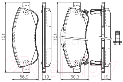 

Тормозные колодки Bosch, 0986494379