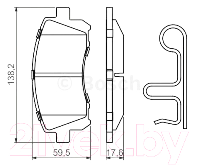 

Тормозные колодки Bosch, 0986424700