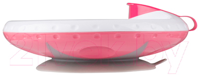 Тарелка для кормления BabyOno С присоской / 1070 (розовый)