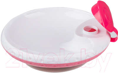 Тарелка для кормления BabyOno С присоской / 1070 (розовый)