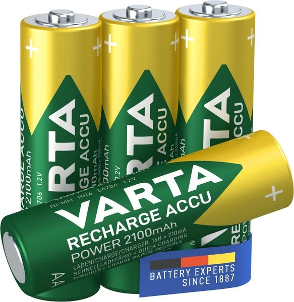 Комплект аккумуляторов Varta Rechargeable AA 2100mAh (4шт)