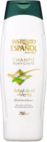 Шампунь для волос Instituto Espanol Очищающий с чайным деревом и мятой (750мл) - 