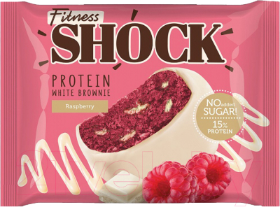 Набор протеинового печенья FitnesShock Брауни Малиновый (10x50г)