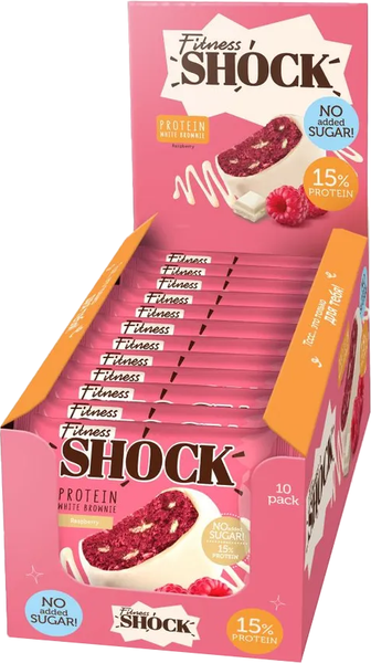 Набор протеинового печенья FitnesShock Брауни Малиновый (10x50г)