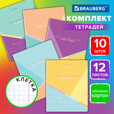 Набор тетрадей Brauberg Multicolor / 106665 (10шт)