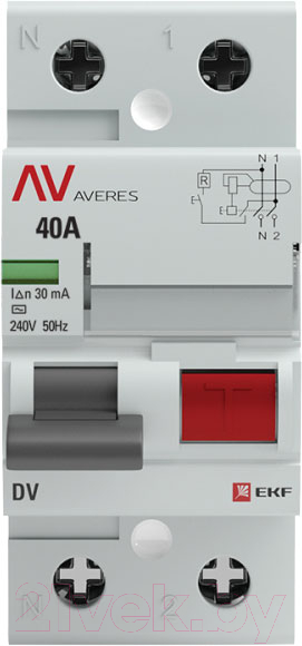 Устройство защитного отключения EKF Averes / rccb-2-40-30-ac-av — фото 2