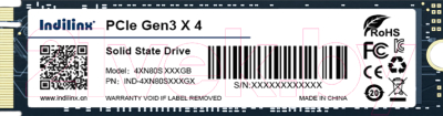 SSD диск Indilinx 1TB M.2 2280 NVME PCI-E (IND-4XN80S001TX)