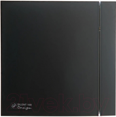Вентилятор накладной Soler&Palau Silent-100 CHZ Matt Black Design / 5210401500-011000
