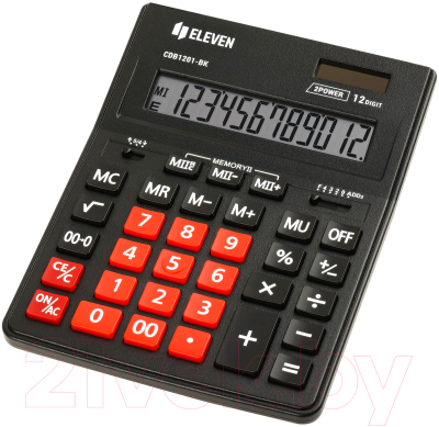 Калькулятор Eleven Business Line / CDB1201-BK/RD (черный/красный)