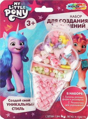 

Набор для создания украшений, Мороженое милые пони / BEADSET-MLPICECREAM