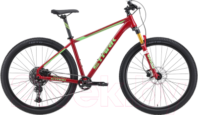 Велосипед STARK Armer 29.6 HD 2024 (20, бордовый/зеленый)