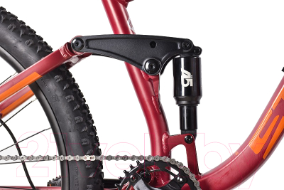 Велосипед STARK Tactic FS 27.4 HD 2024 (18, красный матовый/оранжевый)