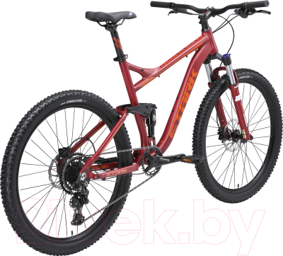 Велосипед STARK Tactic FS 27.4 HD 2024 (20, красный матовый/оранжевый)