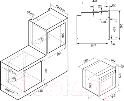 Электрический духовой шкаф Krona Element D plus 60 BL / КА-00007248