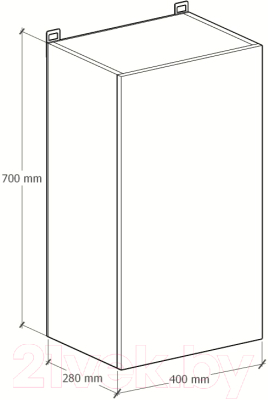 Купить Шкаф навесной для кухни Артём-Мебель Мэри 400мм СН-114.190  