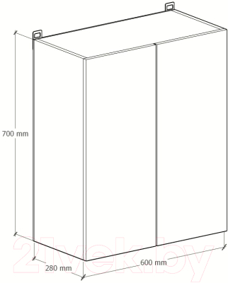 Купить Шкаф навесной для кухни Артём-Мебель Мэри 600мм СН-114.200  