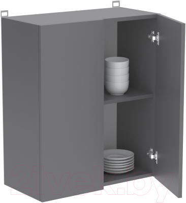 Шкаф навесной для кухни Артём-Мебель Мэри 600мм СН-114.200 (серый графит)
