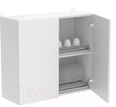 Шкаф навесной для кухни Артём-Мебель Мэри 800мм СН-114.204 (белый)