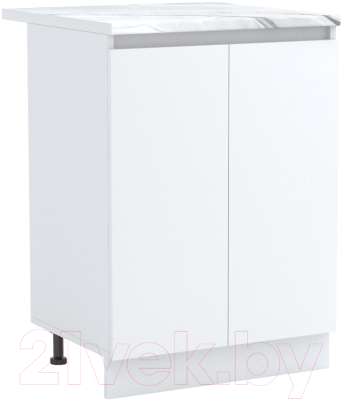 Шкаф-стол кухонный Артём-Мебель Мэри 600мм СН-114.230 (белый)