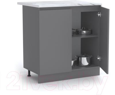 Шкаф-стол кухонный Артём-Мебель Мэри 800мм СН-114.231 (серый графит)