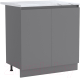 Шкаф-стол кухонный Артём-Мебель Мэри 800мм СН-114.231 (серый графит) - 